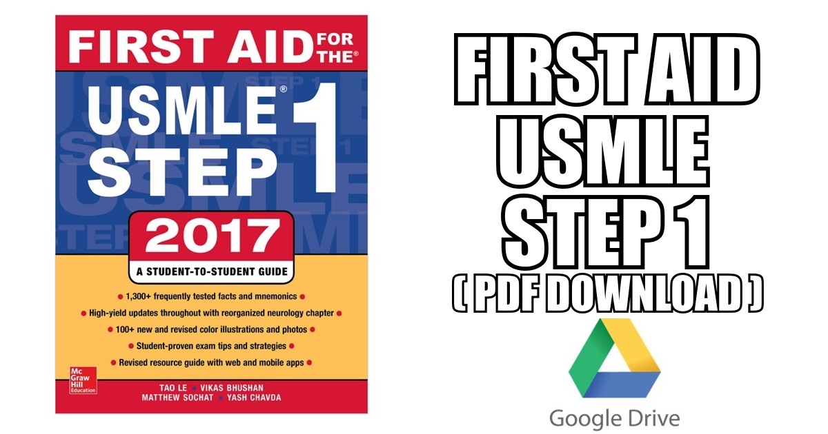 First Aid For The USMLE Step 1 2017 PDF Free Download Direct Link 